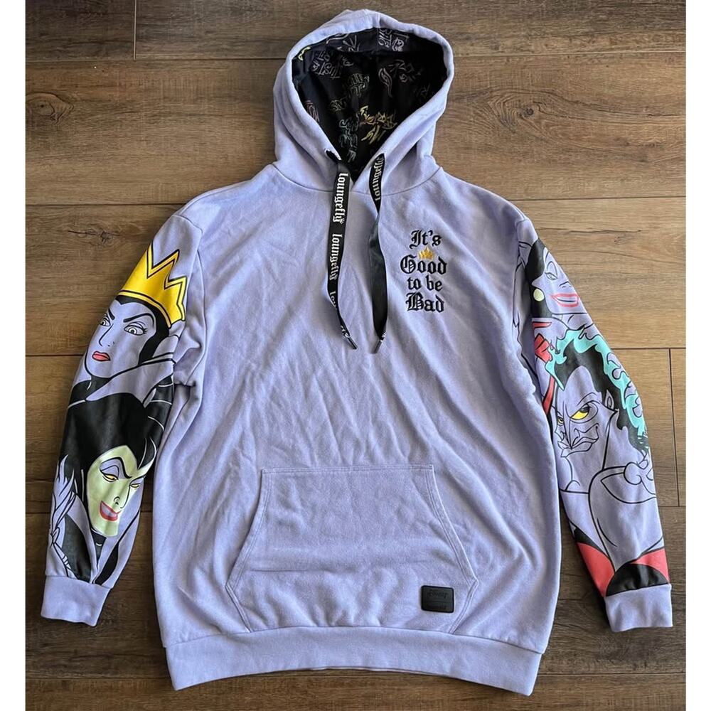 Loungefly Disney Villians Hoodie “It’s Good to be Bad” (Size Small)